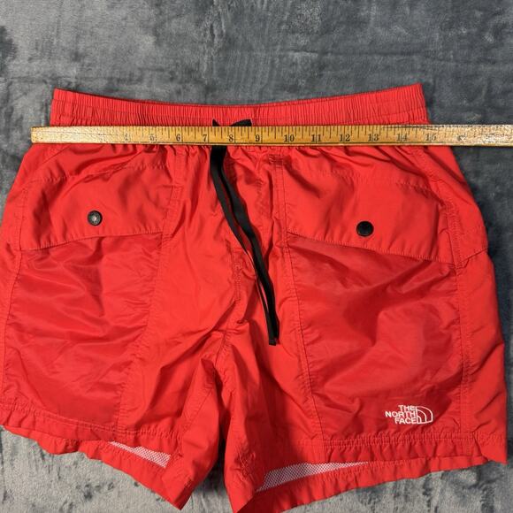 New The North Face Women's Windwall 5" Outline Shorts Horizon Red Size Medium - Picture 3 of 7